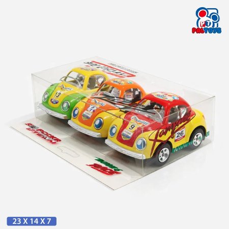 مجموعة سيارات بيبي بكس شفاف 1/3